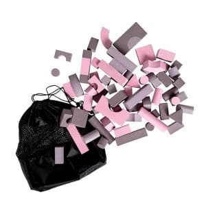 Baby Dan Soft Blocks lege- og byggeklodser - rosa/lilla