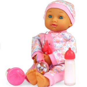 Happy Friend - Baby Dukke Pige Med Tilbehør - Magnetisk