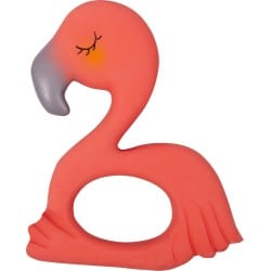 Die Spiegelburg Teething Ring Natural Rubber Flamingo Baby Charms - Legetøj