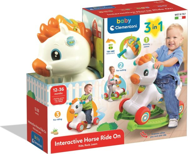 Baby Clementoni - Interactive Horse Ride On - 3-i-1 Gåbil