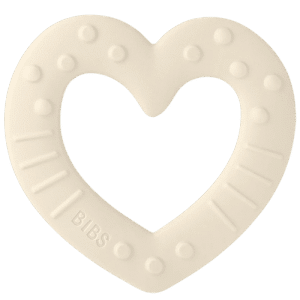 Bibs Baby Bitie Heart Ivory (1 stk)