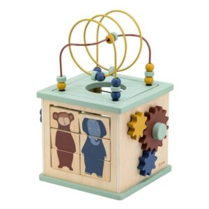 Trixie Baby Trixie Wooden 5in1 Activity Cube Animals