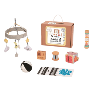 Montessori Box til baby (0-6 måneder)